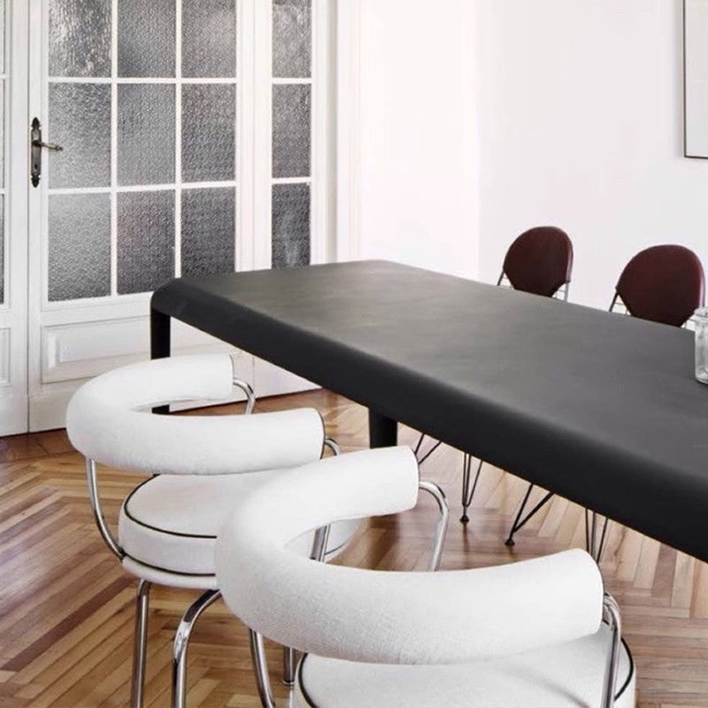 Bauhaus nordic dining chair light luxury stainless steel chair medievalcasual designer negotiation conference office chair back chair