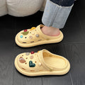 2025 new women's closed-toe slippers - summer anti-slip indoor/outdoor home slippers, trendy beach clogs