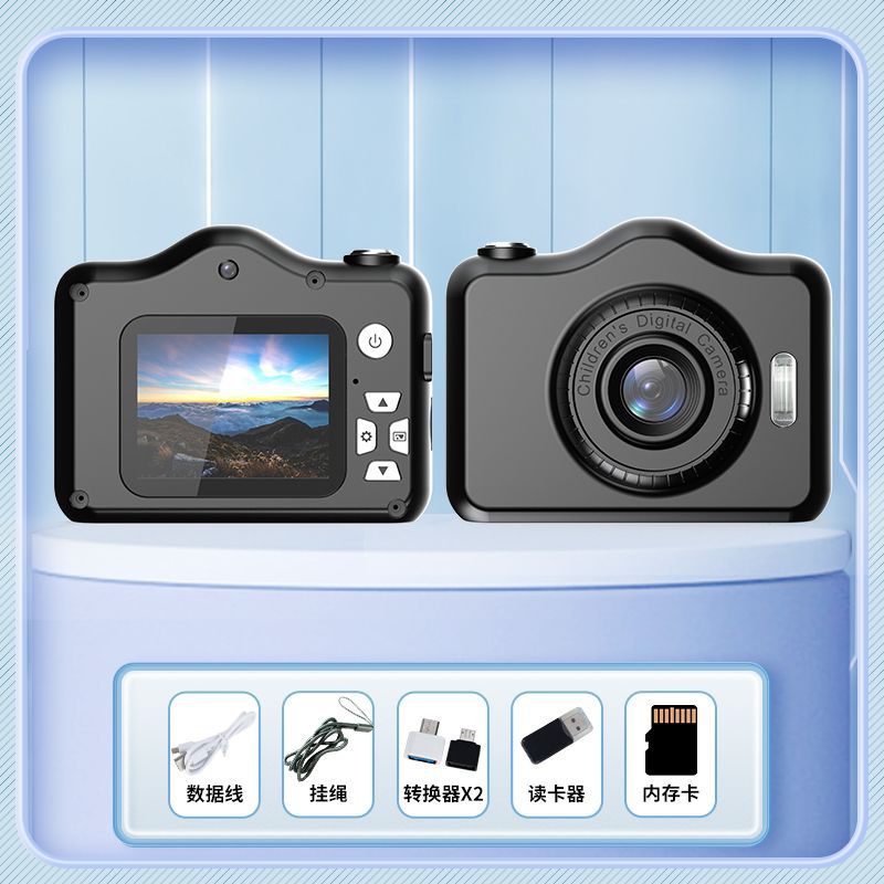 48mp retro dual-lens cute digital camera - perfect for campus students! instant photo printing & mobile phone photo transfer