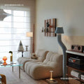 Vacuum compressed sofa casual modern lazy fabric sofa sponge single sofa cream casual living room casual