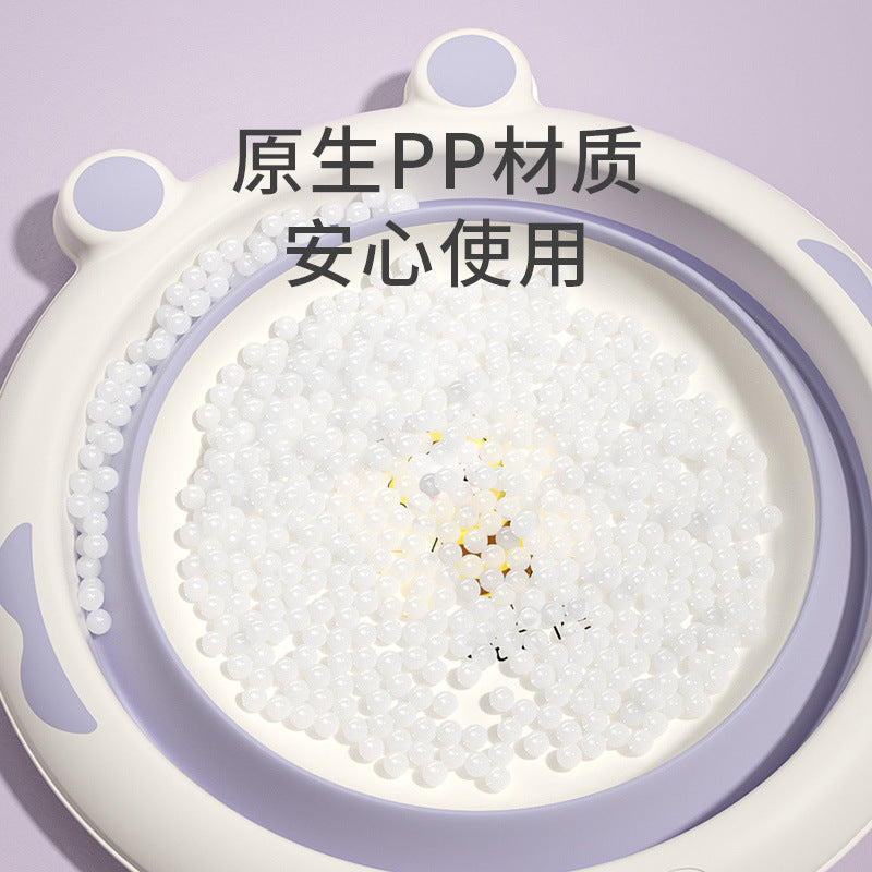 Foldable washbasin - kids & baby face basin - collapsible wall-mounted washbasin - cartoon design for face, butt, and foot washing