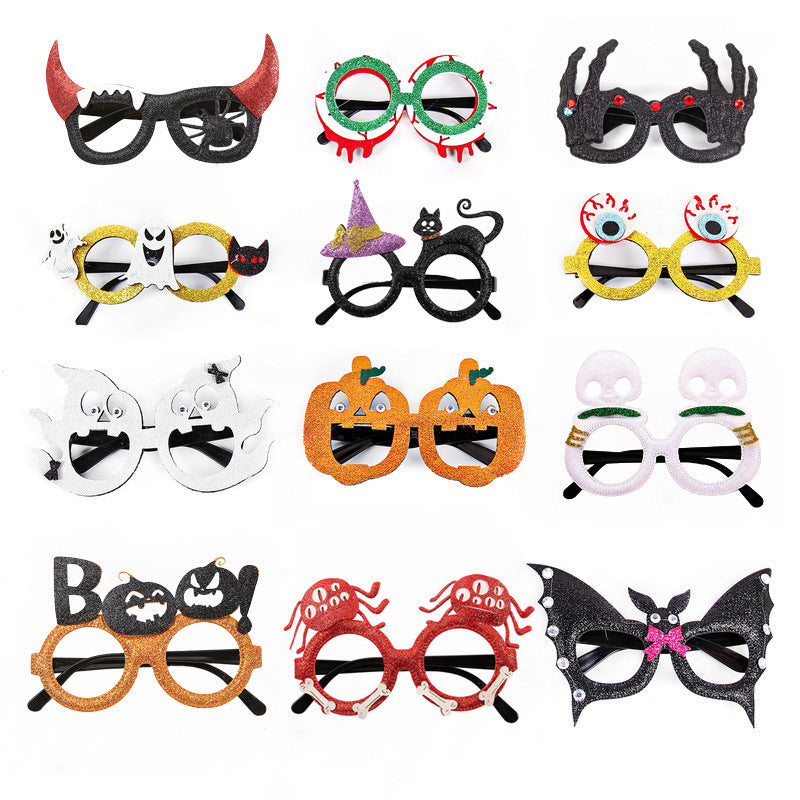 Halloween Pumpkin Glasses Kids Adult Ghost Festival Party Decorations Photo Props Funny Glasses Frames