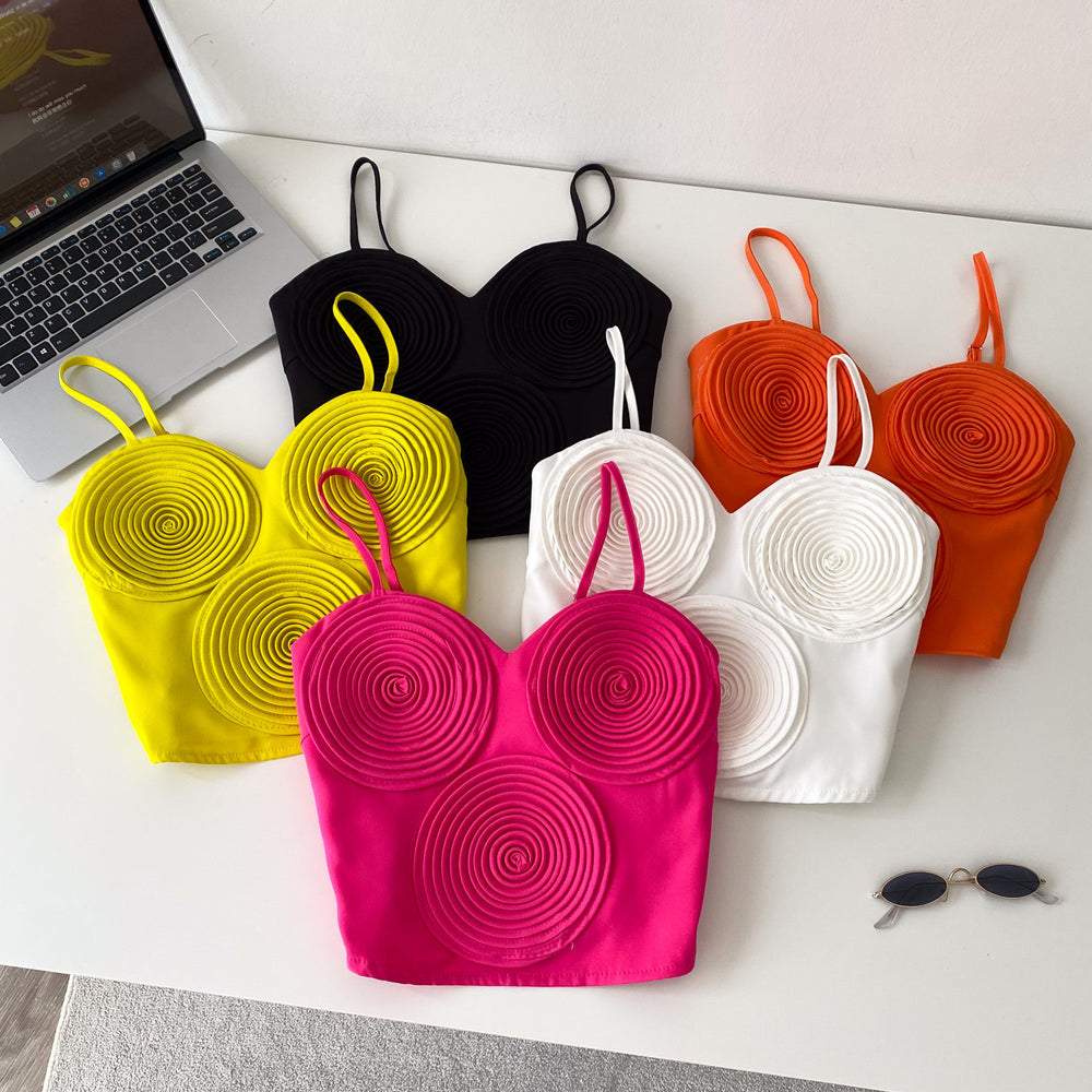 Commuting style silmslimming looksense of design camisole women's summerstylisheasiest for matchpatchwork designeleganttops
