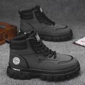 2025 autumn/winter men's high-top martin boots - chunky sole, height increasing, waterproof, versatile, trendy work boots - live stream short boots