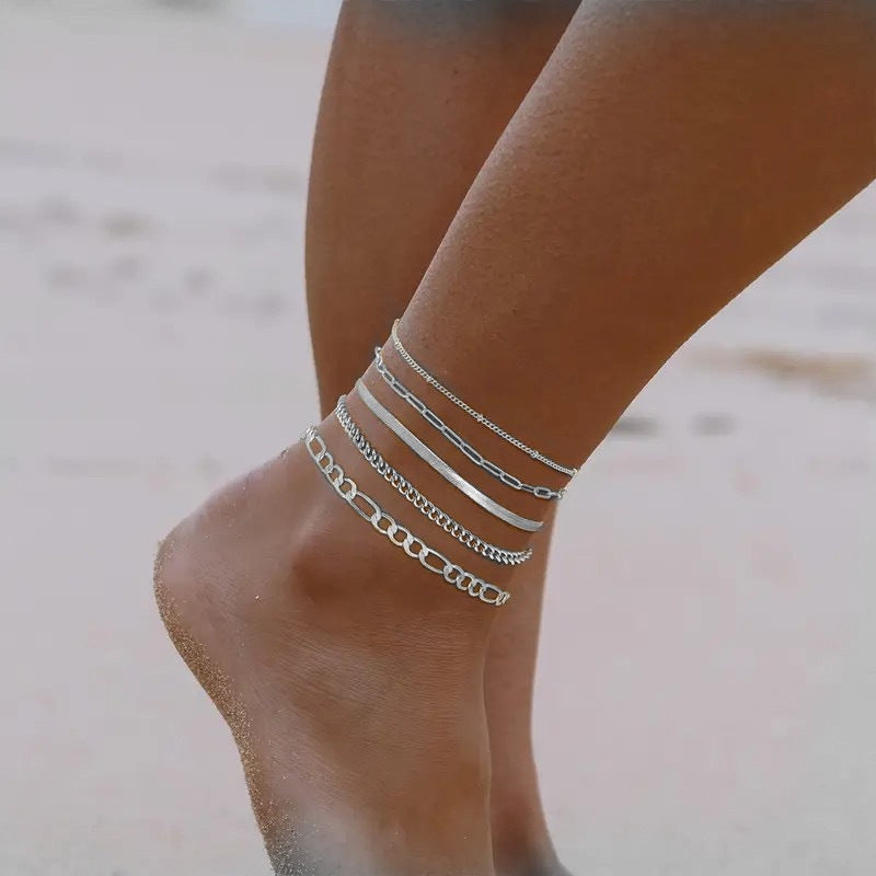 20245 anklet zircon devil's eye anklet heart butterfly ankle joint devil's eye anklet