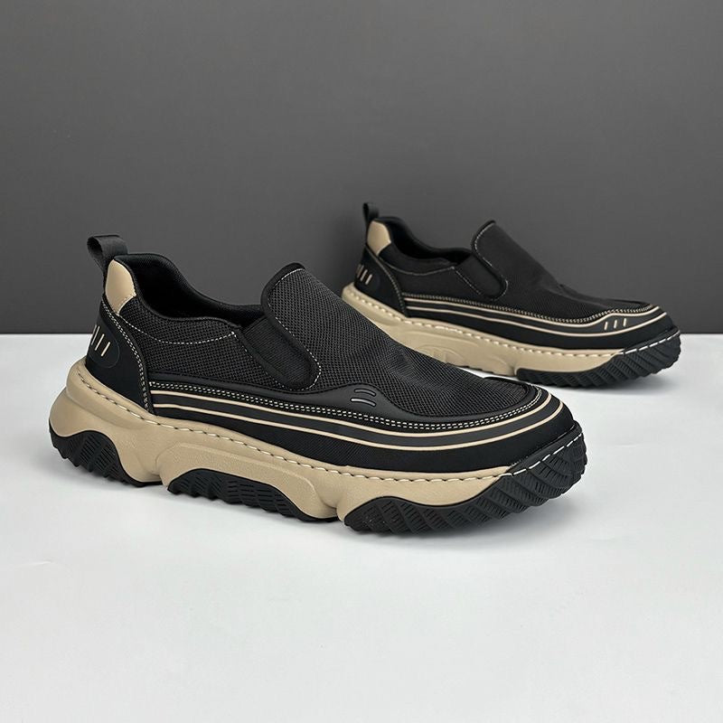 New spring breathable slip-on shoes 2026 - versatile loafers for men, trendy thick-soled casual shoes for outdoor wear, durable and stylish