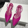 Baotou sandals for women 2024new arrivalsummercasual pointed toe square heel sandals for women high heels thin strap fashion women's flats