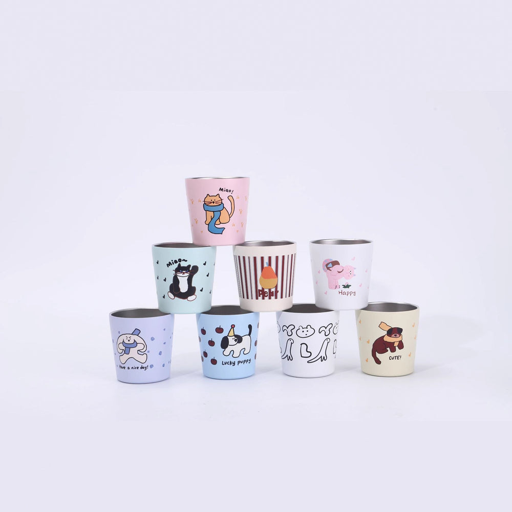 Source manufacturer 304 stainless steel milk thermos cup 14oz mini milk cup good-looking car thermos cup