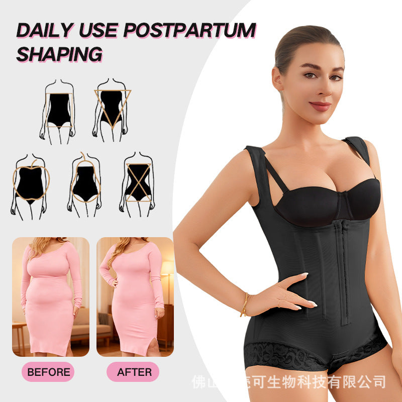 body shaping jumpsuit 9-bone breasted tummy control butt lift adjustment fashion waist butt lift tight corset
