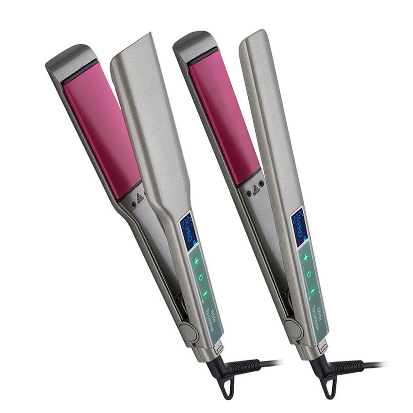 Cross-border touch screen hair straightener Multi-purpose hair straightener Curling iron 2-in-1 Dual-purpose straightener