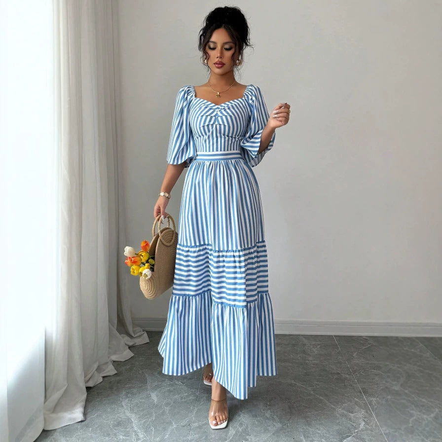 new women's striped dress for cross-border e-commerce on  (us & europe)