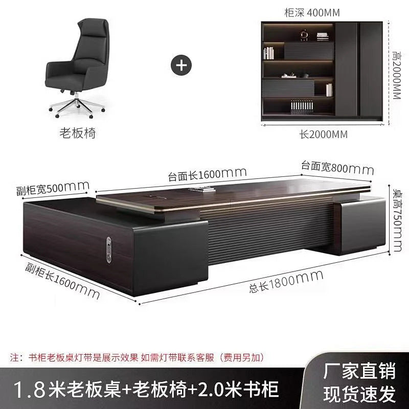 E0 environmental-friendly accessible luxury boss office desk and chair combination casual modern president room classy furniture manager supervisor table