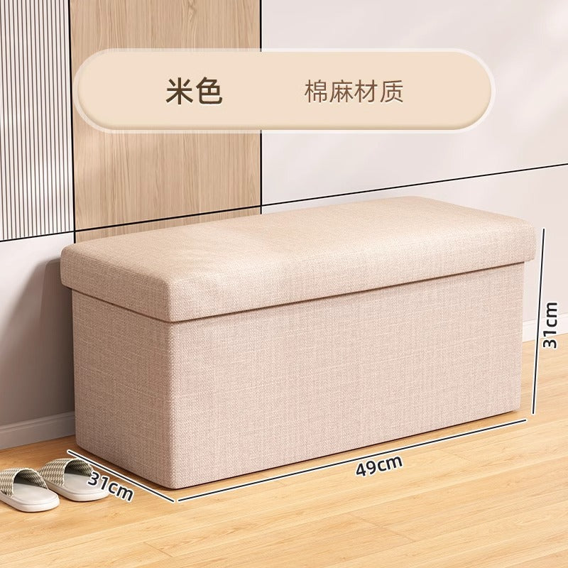 Customized storage stool storage box can seat people, change shoes, folding multi-functional toys, living room home storage box