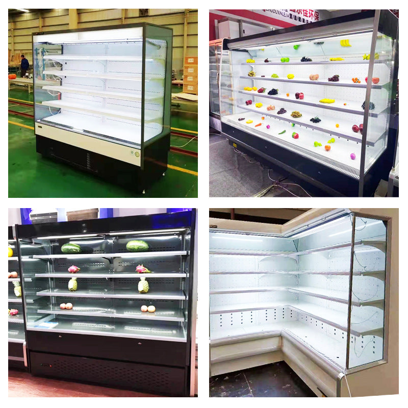 Customized air curtain cabinet open air-cooled refrigerated display cabinet vegetable and fruit cold cabinet fresh-keeping cabinet supermarket air curtain cabinet