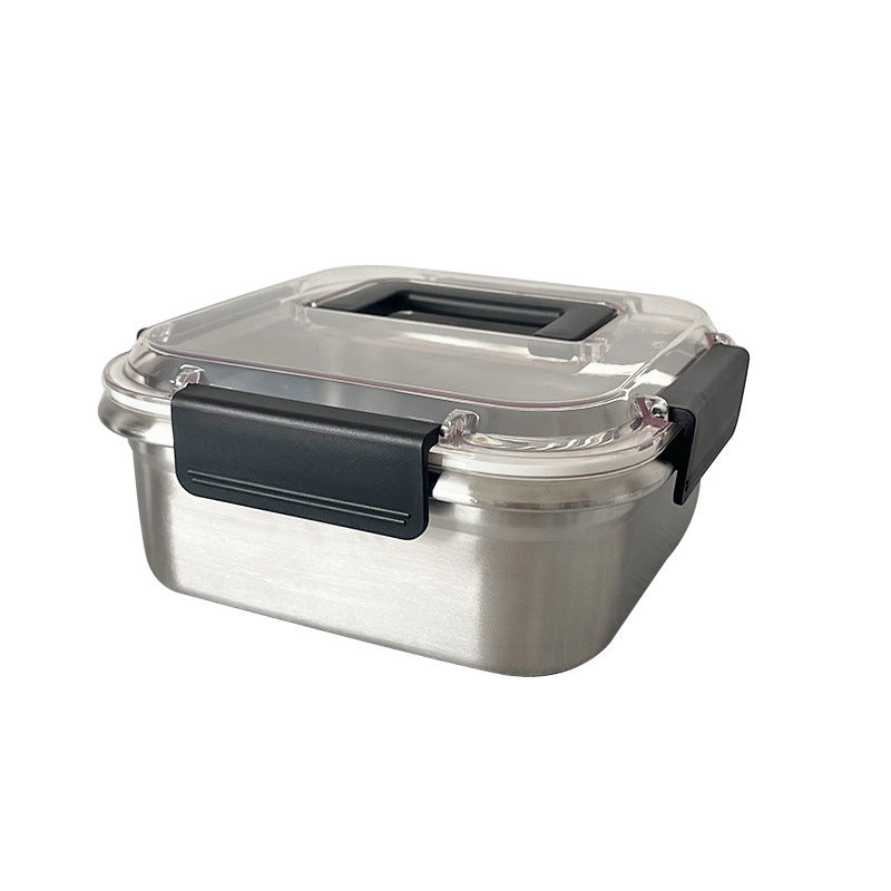 316 stainless steel food storage container lunch box - large capacity, airtight refrigerator organizer with lid - fruit bento box