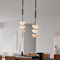 Imitation marble small chandelier wabi-sabi style model room hotel bedroom bedside background wall restaurant engineering lamp marble chandelier