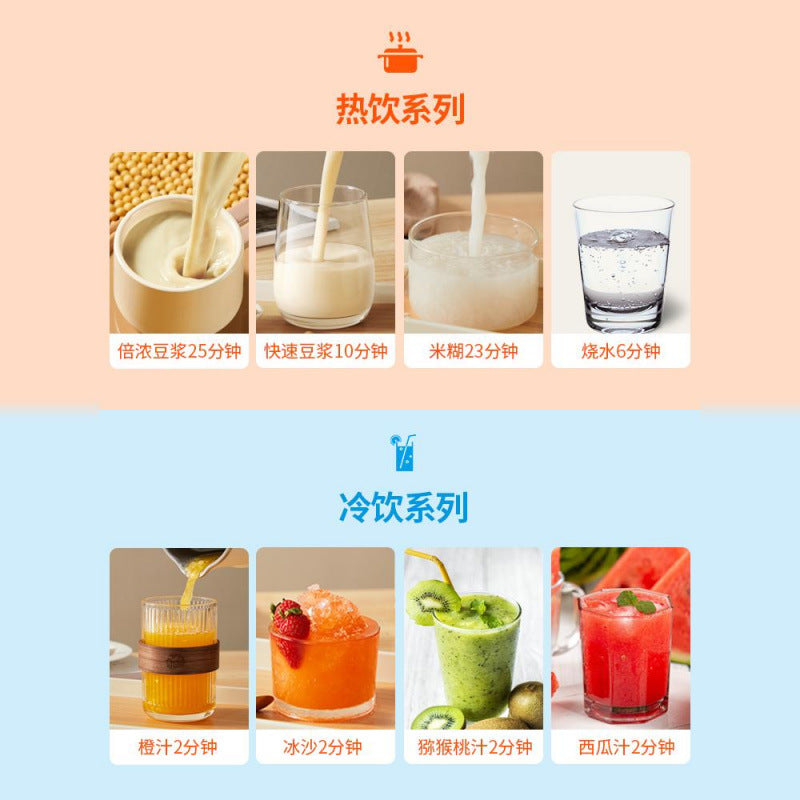 Multifunctional soy milk maker - fully automatic, no cooking required, no filtering needed, small high-speed blender, mini food processor - dropshipping available