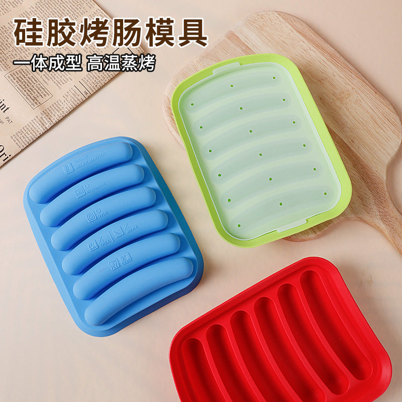 High-temperature resistant sausage mold, perfect for making homemade sausages, baby food, and ham-style sausages. ideal for home use, this silicone mold is also suitable for cross-border e-commerce
