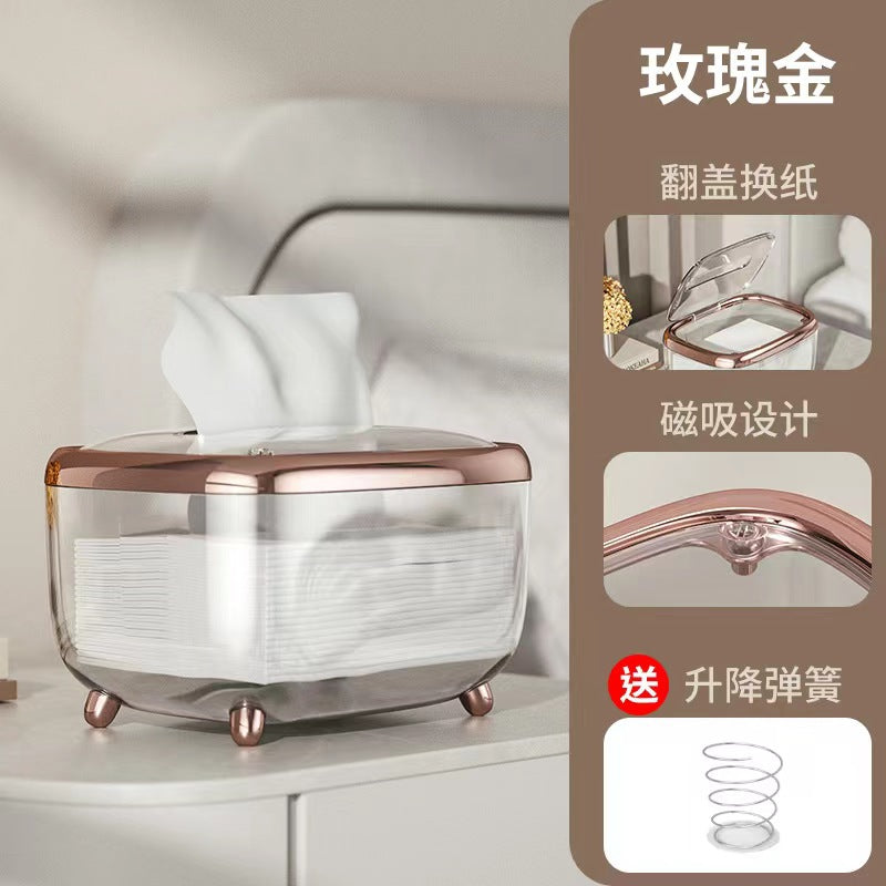 Tissue box for home, light luxury, living room, desktop, coffee table, restaurant, bathroom, multi-functional tissue box