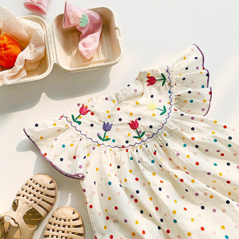 Girls' summer dress: cute, adorable, and stylish princess dress for kids - summer pure cotton dress for babies