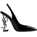 European and american closed-toe high heel sandals for women, summer 2026, letter heel, pointed toe, open back high heels
