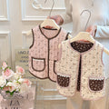 Autumn/winter girls' trendy quilted padded vest - korean style warm outerwear for baby girls - kids' fashion clothing