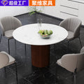 Source factory slate round dining table accessible luxury modern casual table for home small apartment popular restaurant classy dining table