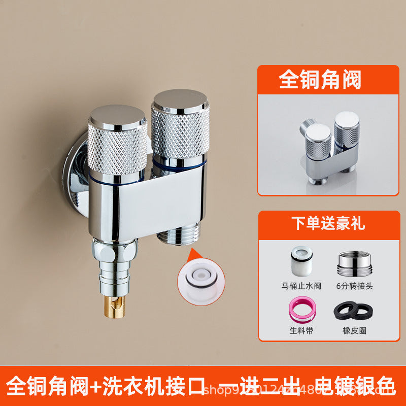 Special snap-on 46-point universal water nozzle drum angle valve connector for all-copper washing machine faucet automatic water stop valve