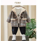 Kids' winter wool coat: stylish boys' mid-length woolen overcoat with fleece lining for toddlers and young children