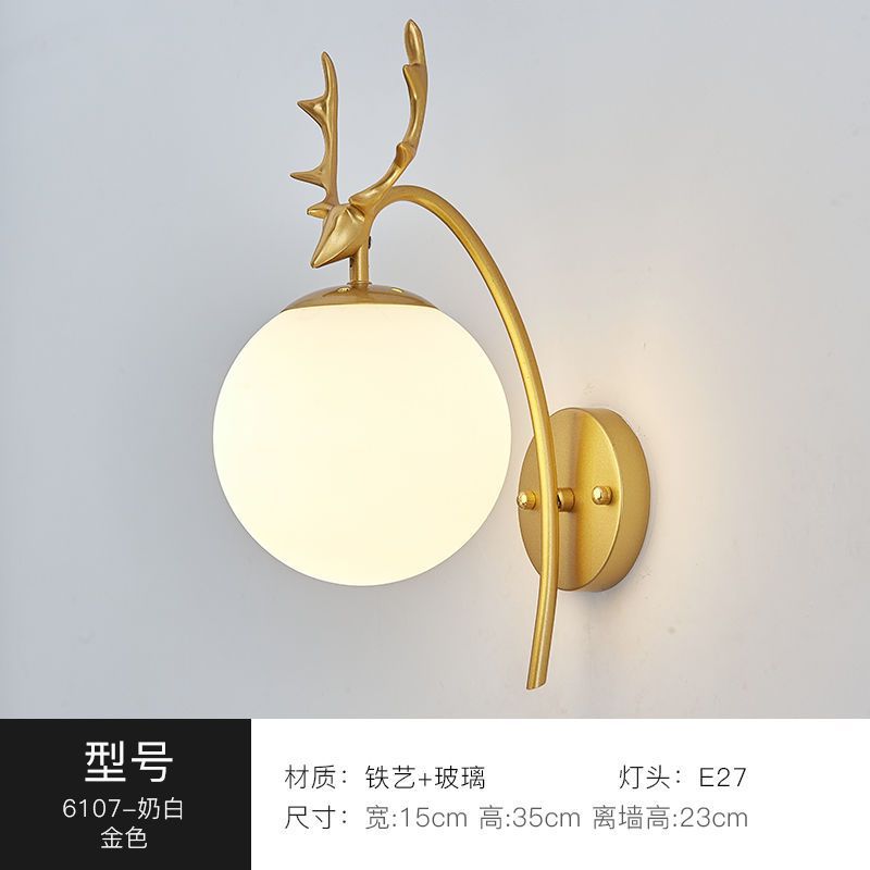 Minimalist chic wall sconce - new creative deer antler design for bedroom bedside, nordic style living room background wall, hallway, and aisle lighting