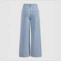 new arrivals: , tiktok, pinduoduo, cross-border e-commerce, european & american style, washed denim, beaded women's trousers