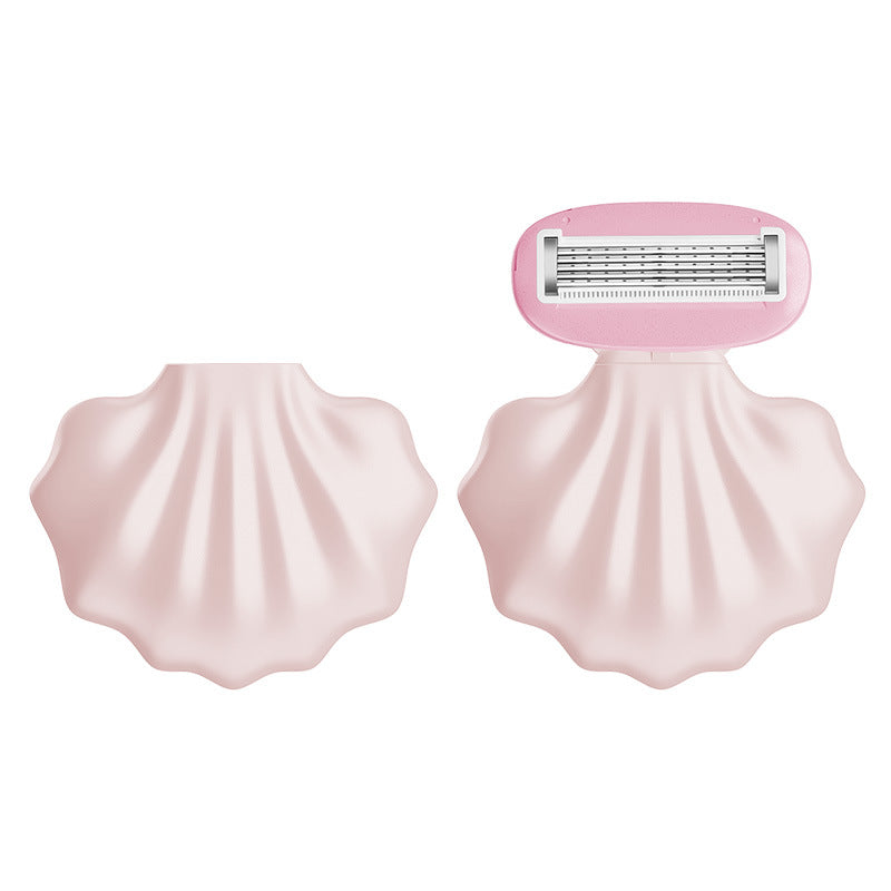 Xirui personalized shell girls shaving knife for women's private shaving knife large soap head hair removal knife source factory