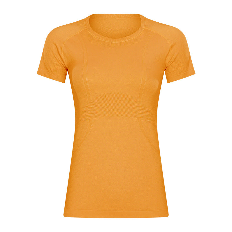 New women's short-sleeve crew neck activewear t-shirt - running, fitness, slim fit, breathable, shaping yoga top - s2067