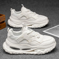Popular men's shoes winter breathable mesh casual hidden heel dad shoes youth running shock-absorbing sports shoes