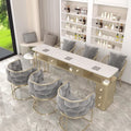 Widened 45cm marble nail table and chair set - special offer! economical single/double, light luxury, multi-functional, odorless, carbon steel with baked enamel finish