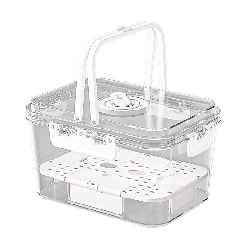 Customized picnic camping outdoor transparent portable refrigerator crisper multi-functional snack portable large-capacity storage box