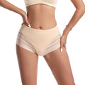 women's underwear: summer ice silk high-stretch mid-waist plus size breathable mesh sexy lace triangle panties