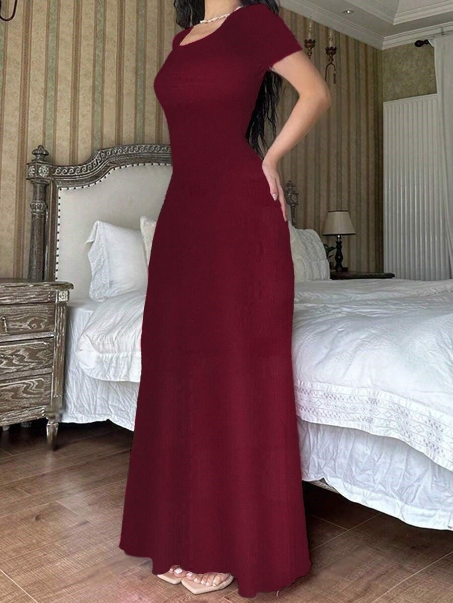 Women's apparel: hot-selling styles for cross-border e-commerce on , tiktok shop, and  - new fashionable printed u-neck back-tie dresses for summer