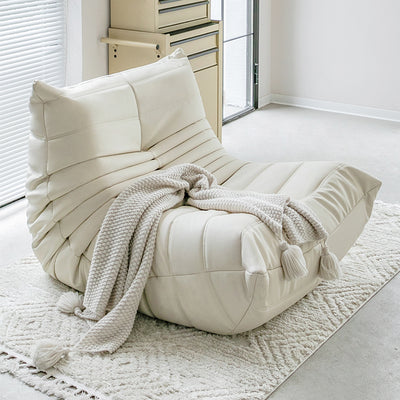 Caterpillar sofa balcony casual chair living room reclining and sleeping cream reclining lazy sofa