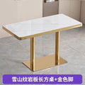 Commercial slate dining table theme restaurant barbecue shop snack shop restaurant ramen solid wood stool slate dining table casual style