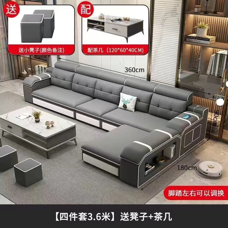 Modern minimalist cat-scratch resistant tech fabric sofa - removable & washable - living room modular furniture for all sizes