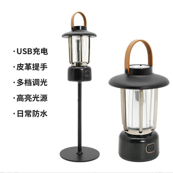 New LED light camp atmosphere light with bracket portable long battery life waterproof aluminum alloy outdoor lighthouse camping light