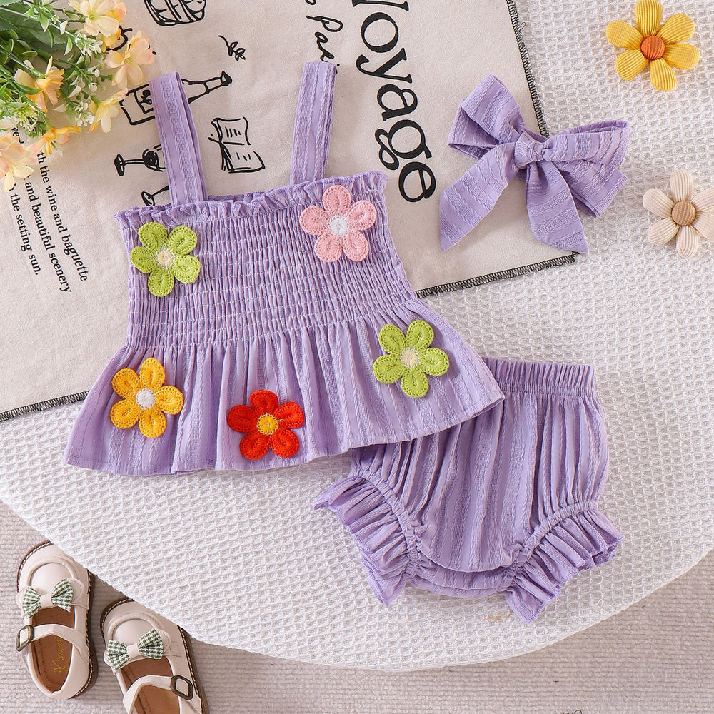 Kids clothing exclusively for i  fashion children's clothing new arrival kids pink suspender tops+shorts