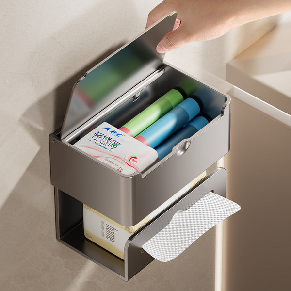 Toilet tissue box No punching Removable toilet paper roll paper Toilet paper storage Wall mounted toilet paper rack