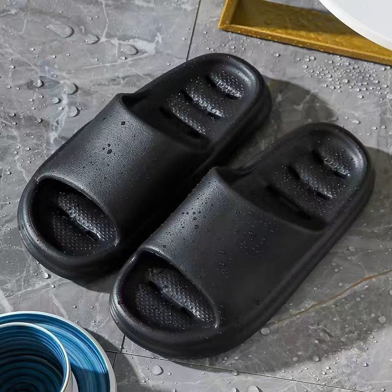 Bathroom non-slip sandals for men, couple summer home bathroom couple cut out leaky slippers for women