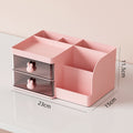 Cream style pen holder storage box office with drawer dormitory table desk drawer cute stationery desktop storage rack