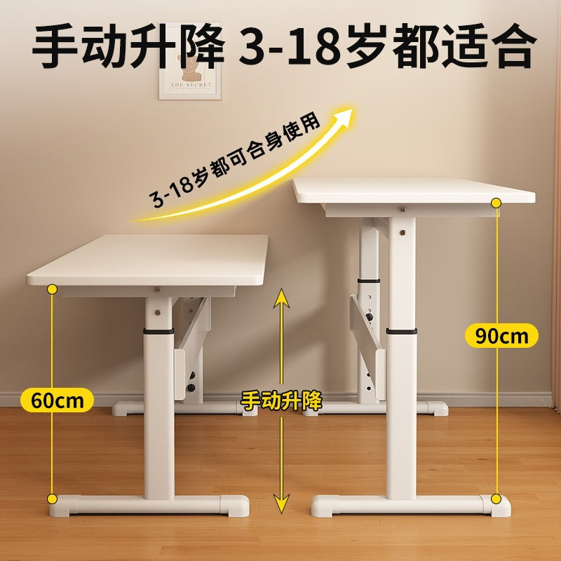 Adjustable height desk for home, student writing, and learning - compact desktop computer desk for small spaces, kids' height-adjustable study table, gaming desk