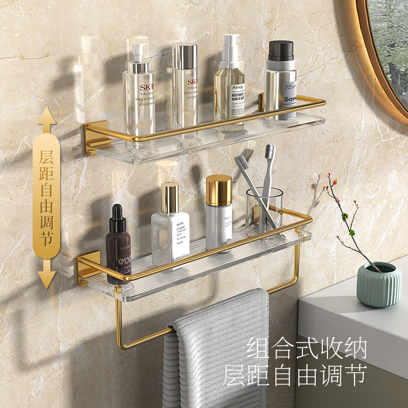 Toilet bathroom rack non-punching acrylic toilet toilet toilet washstand wall towel rack storage