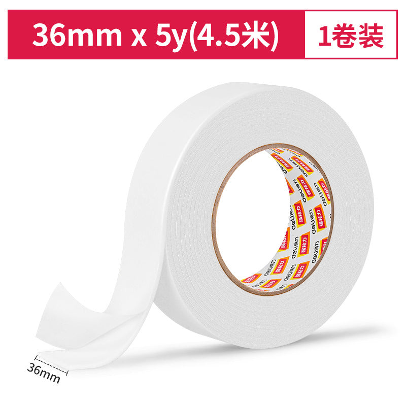 Deli 30410EVA Foam Double Sided Tape 24mm Foam Double Sided Tape Sponge Nameplate Poster Paste Tape