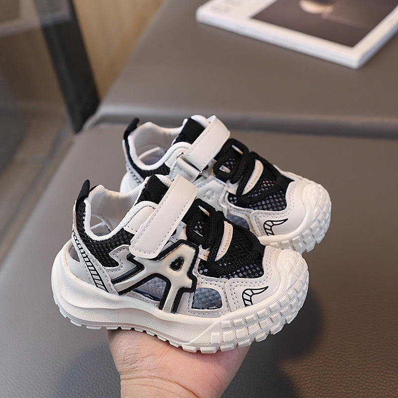 Kids' summer sneakers: new styles for boys' sandals, mesh breathable shoes for toddlers and young children, and breathable soft-soled chunky sneakers for girls